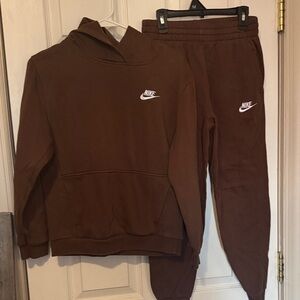 Nike Kids Brown Sweatpants & Hoodie Set